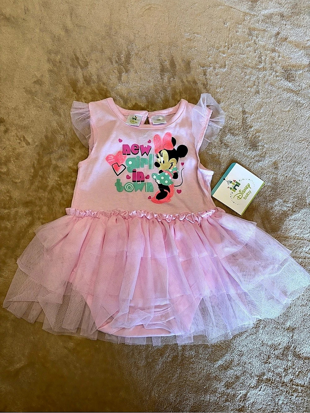Disney Baby Girls Minnie Mouse Dress Pink 3-6M NWT